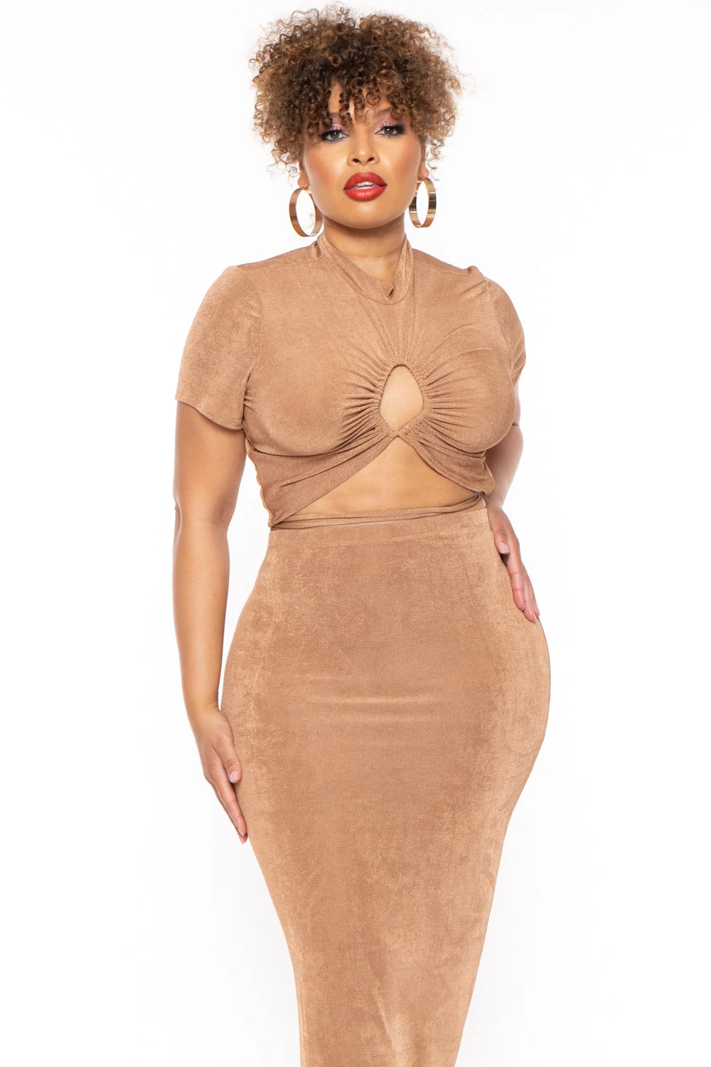 Plus Size Leanne Slinky Matching Set - Camel Plus Size Leanne Slinky Matching Set - Camel -Kitchensuppliesdeal 2022 10 12 7228