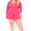 Plus Size Karine Romper - Fuchsia 2 Plus Size Karine Romper - Fuchsia -Kitchensuppliesdeal IMG 4681