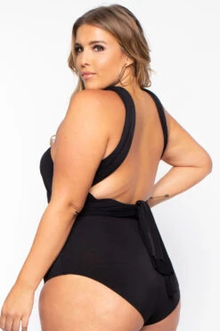 Plus Size Infinity Bodysuit - Black -Kitchensuppliesdeal curvy sense bralettes and bodysuits plus size infinity bodysuit black 29592062394465