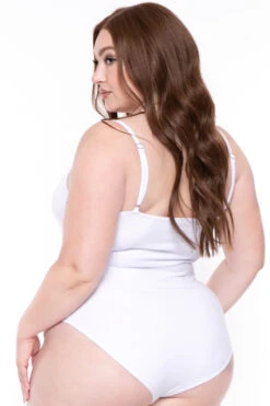 Plus Size Jersey Girl Bodysuit - White 5 Plus Size Jersey Girl Bodysuit - White -Kitchensuppliesdeal curvy sense bralettes and bodysuits plus size jersey girl bodysuit white 29448117092449