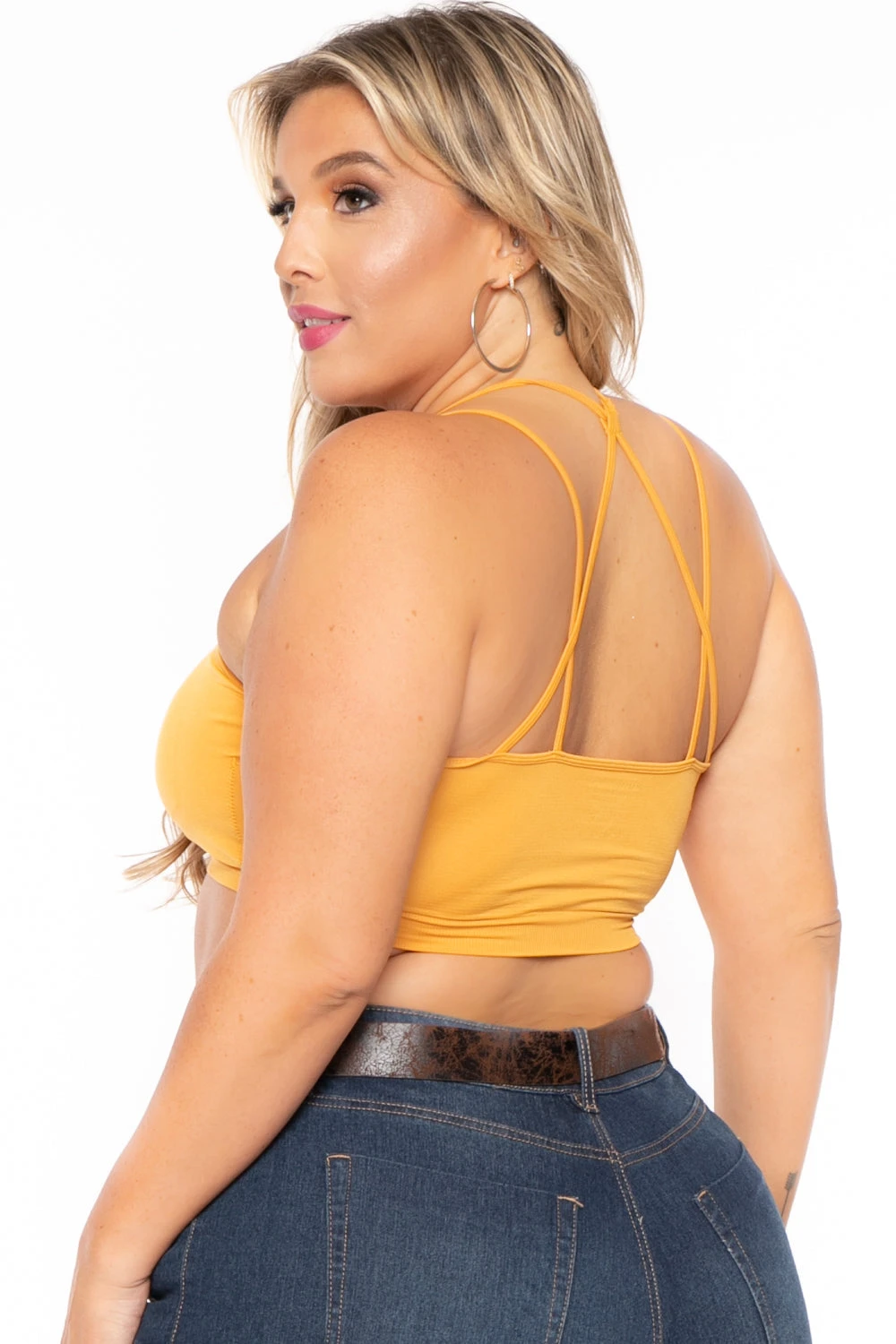 Plus Size Lace Trim Bralette - Ash Mustard Plus Size Lace Trim Bralette - Ash Mustard -Kitchensuppliesdeal curvy sense bralettes and bodysuits plus size lace trim bralette ash mustard 30044155641953