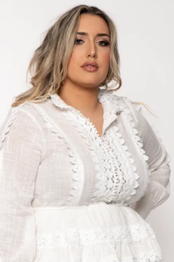 Plus Size Abrianna Embroidered Lace Mini Dress - White -Kitchensuppliesdeal curvy sense dresses plus size abrianna embroidered lace mini dress white 32107110695009