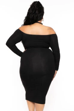 Plus Size Aida Cross Bodycon Dress - Black -Kitchensuppliesdeal curvy sense dresses plus size aida cross bodycon dress black 30074130137185