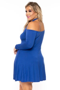 Plus Size Aida Cross Flare Dress - Royal Blue -Kitchensuppliesdeal curvy sense dresses plus size aida cross flare dress royal blue 30210923102305