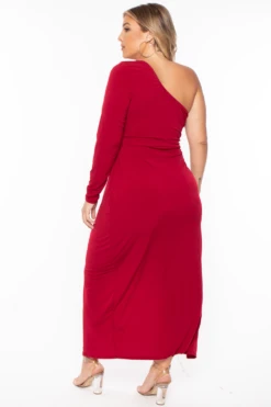 Plus Size Alana Belted Dress - Burgundy -Kitchensuppliesdeal curvy sense dresses plus size alana belted dress burgundy 29259029053537