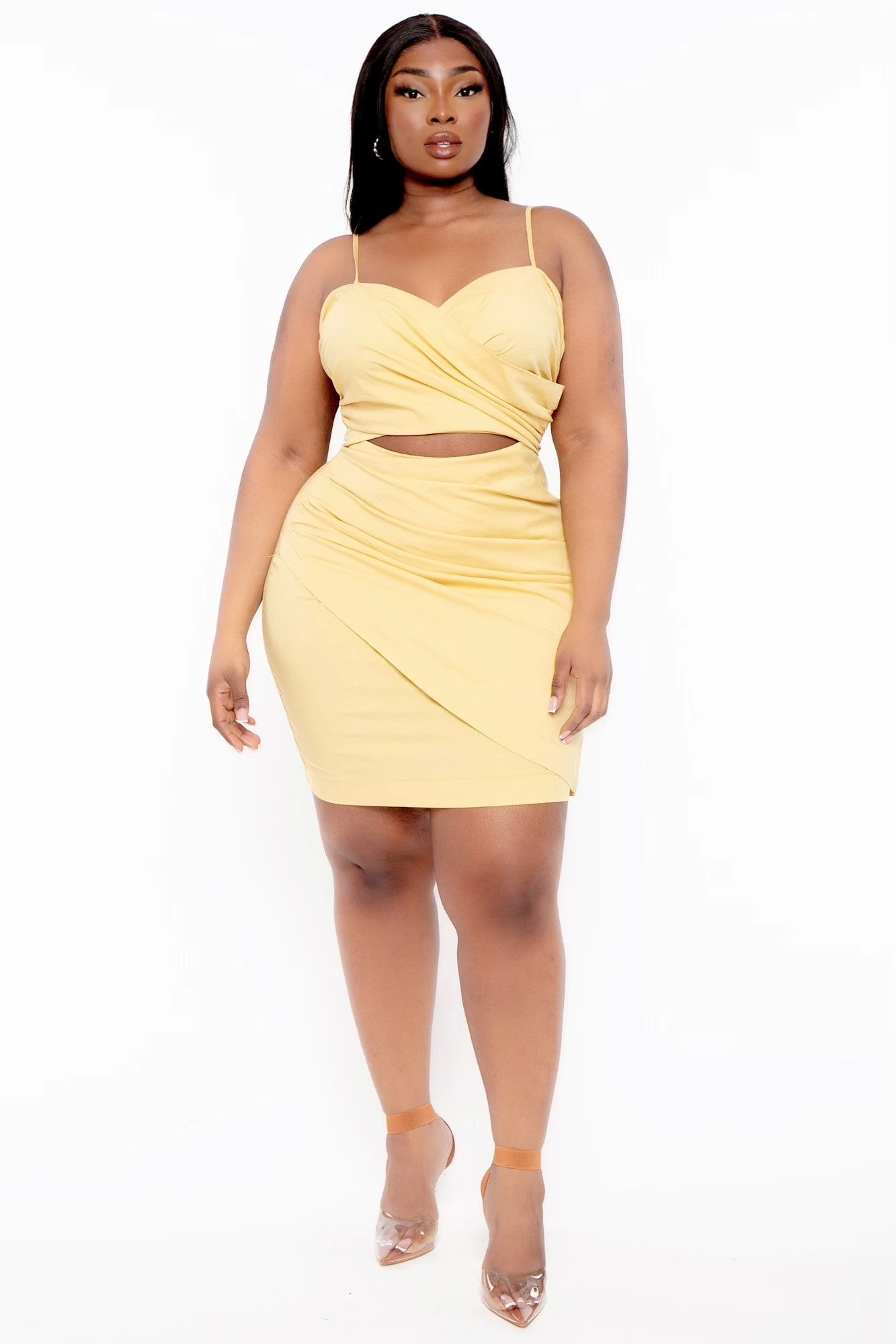 Plus Size Amanda Front Wrap Dress - Mustard Plus Size Amanda Front Wrap Dress - Mustard -Kitchensuppliesdeal curvy sense dresses plus size amanda front wrap dress mustard 31640966594657