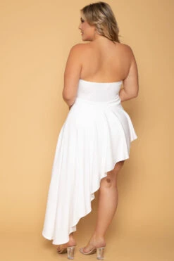 Plus Size Amara Ruffle Bodycon Dress- White -Kitchensuppliesdeal curvy sense dresses plus size amara ruffle bodycon dress white 29593073713249