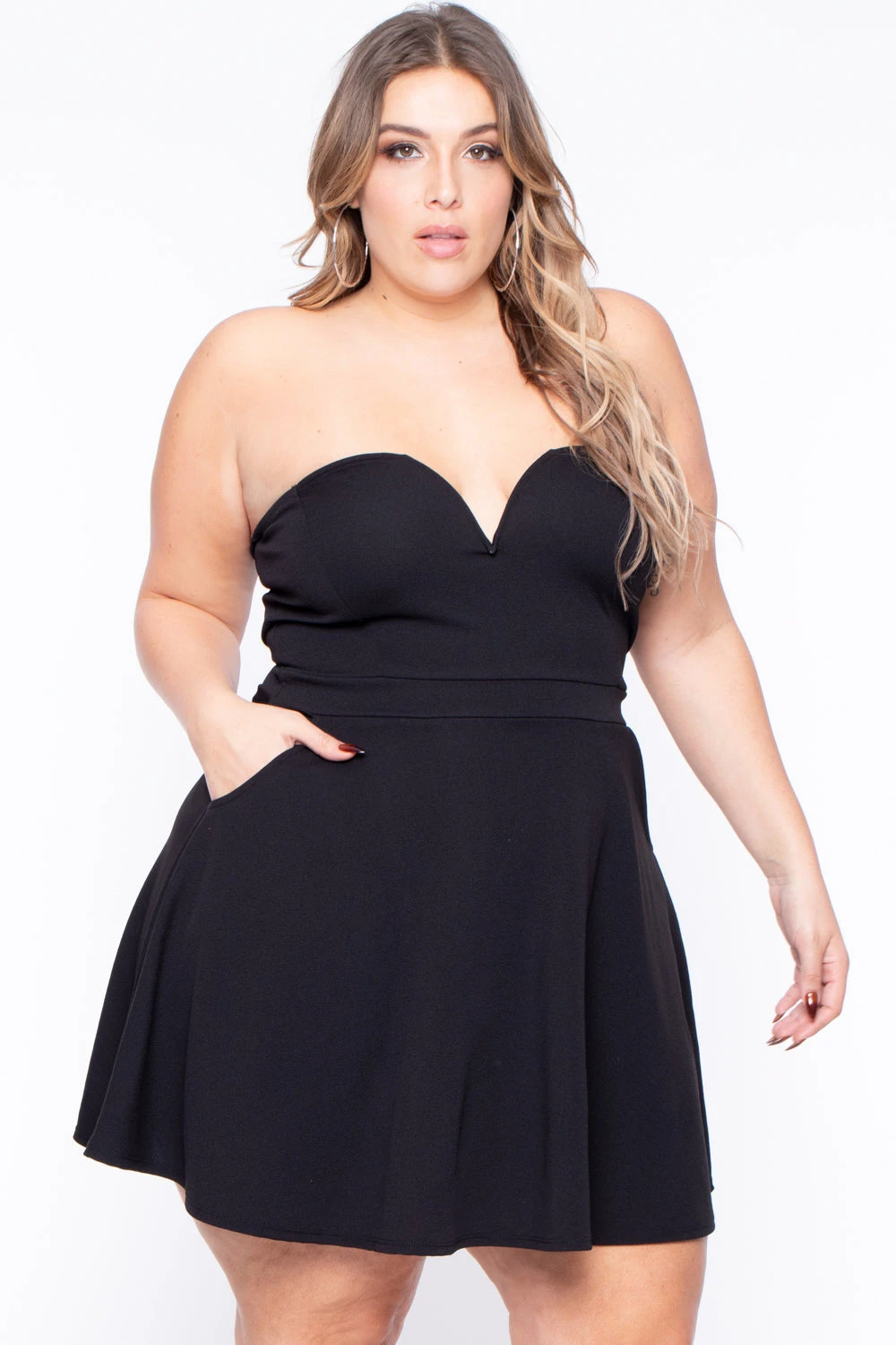 Plus Size Amaryllis Flare Dress - Black Plus Size Amaryllis Flare Dress - Black -Kitchensuppliesdeal curvy sense dresses plus size amaryllis flare dress black 29884953526369