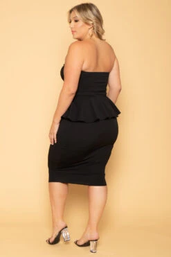 Plus Size Amelie Peplum Bodycon Dress- Black 6 Plus Size Amelie Peplum Bodycon Dress- Black -Kitchensuppliesdeal curvy sense dresses plus size amelie peplum bodycon dress black 29593119981665