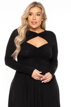 Plus Size Amry Flare Cutout Dress - Black -Kitchensuppliesdeal curvy sense dresses plus size amry flare cutout dress black 30103262527585