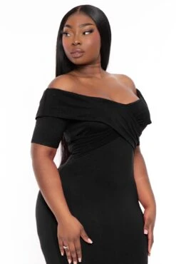 Plus Size Anadora Off The Shoulder Dress- Black 6 Plus Size Anadora Off The Shoulder Dress- Black -Kitchensuppliesdeal curvy sense dresses plus size anadora off the shoulder dress black 32126736990305