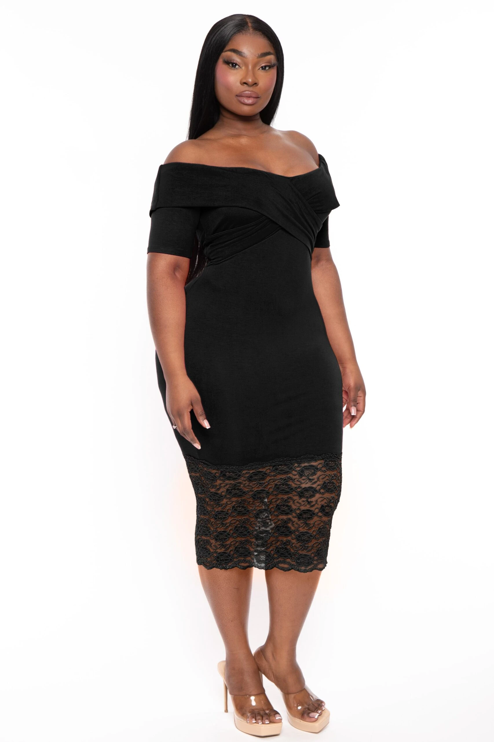 Plus Size Anadora Off the Shoulder Dress- Black Plus Size Anadora Off The Shoulder Dress- Black -Kitchensuppliesdeal curvy sense dresses plus size anadora off the shoulder dress black 32126737186913 scaled