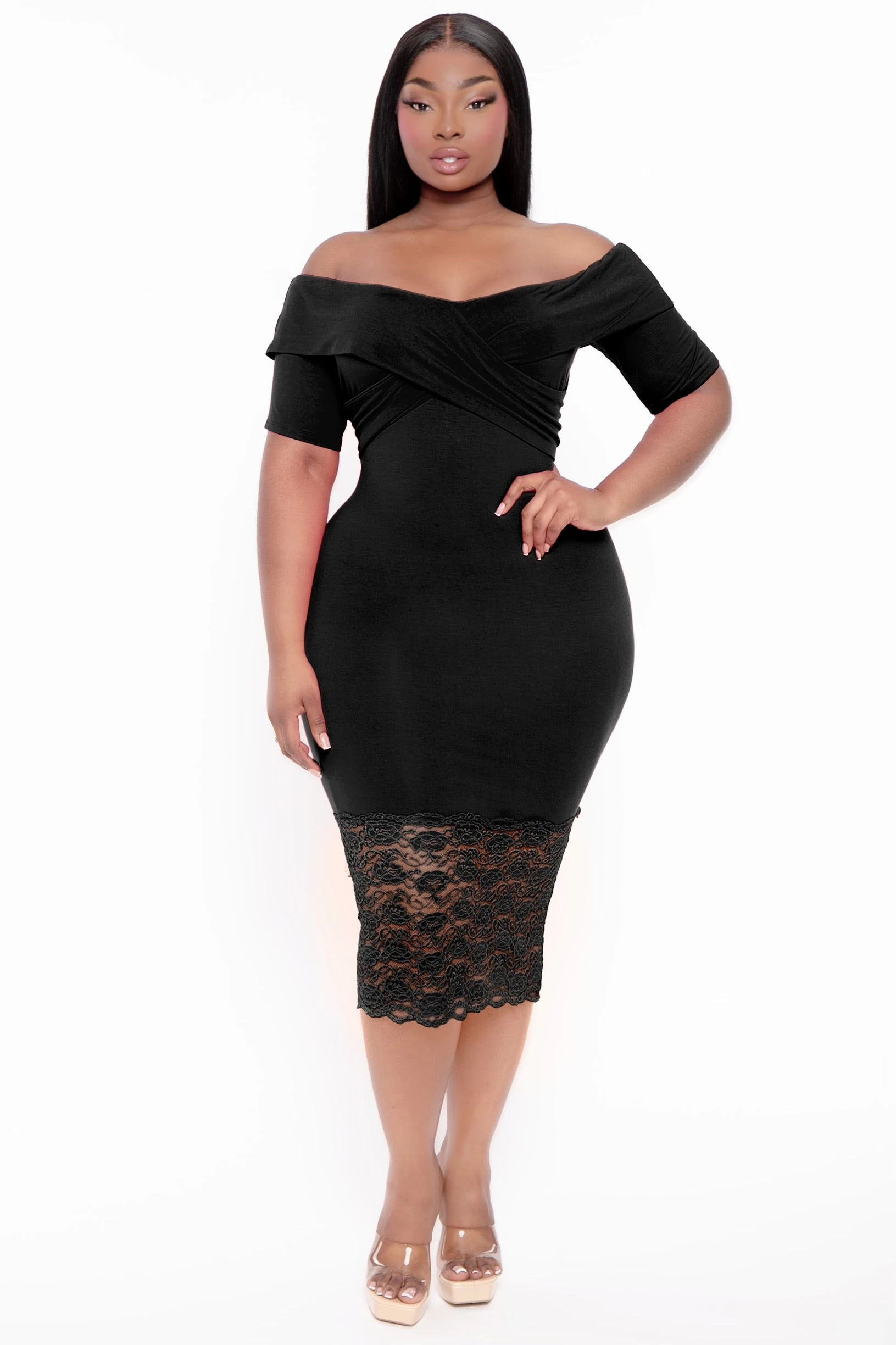 Plus Size Anadora Off the Shoulder Dress- Black Plus Size Anadora Off The Shoulder Dress- Black -Kitchensuppliesdeal curvy sense dresses plus size anadora off the shoulder dress black 32127309086817