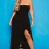 Plus Size Anastasia Cascading Ruffle Dress - Black -Kitchensuppliesdeal curvy sense dresses plus size anastasia cascading ruffle dress black 30020967006305