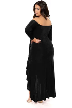 Plus Size Anisa Cascade Ruffle Dress - Black 5 Plus Size Anisa Cascade Ruffle Dress - Black -Kitchensuppliesdeal curvy sense dresses plus size anisa cascade ruffle dress black 30816960249953
