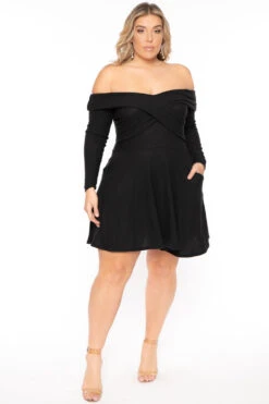 Front Page -Kitchensuppliesdeal curvy sense dresses plus size annabell sweater flare dress black 30714767573089