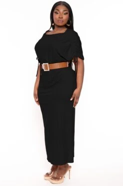 Plus Size Annette Shoulder Ruching Maxi Dress - Black 5 Plus Size Annette Shoulder Ruching Maxi Dress - Black -Kitchensuppliesdeal curvy sense dresses plus size annette shoulder ruching maxi dress black 32126805606497