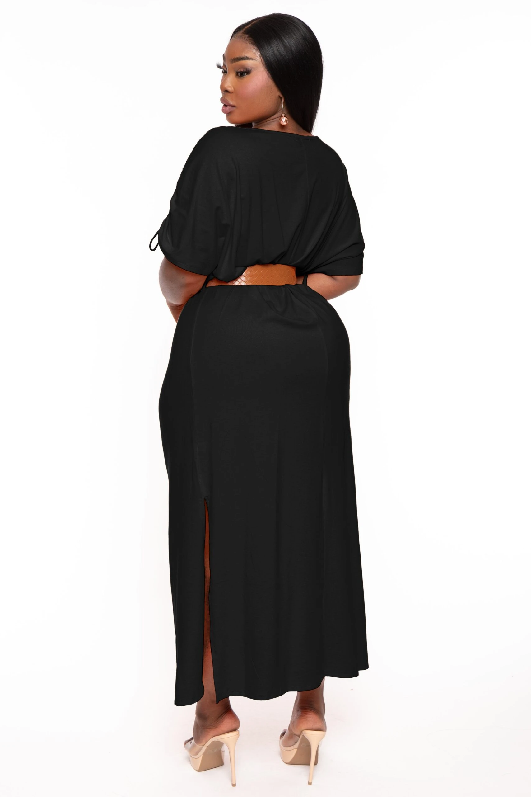Plus Size Annette Shoulder Ruching Maxi Dress - Black Plus Size Annette Shoulder Ruching Maxi Dress - Black -Kitchensuppliesdeal curvy sense dresses plus size annette shoulder ruching maxi dress black 32126805704801 scaled