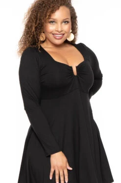 Plus Size Araseli Flare Dress - Black 6 Plus Size Araseli Flare Dress - Black -Kitchensuppliesdeal curvy sense dresses plus size araseli flare dress black 30324030079073