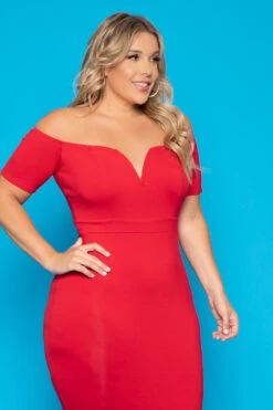 Plus Size Ari Bodycon Dress - Red 4 Plus Size Ari Bodycon Dress - Red -Kitchensuppliesdeal curvy sense dresses plus size ari bodycon dress red 29586635096161