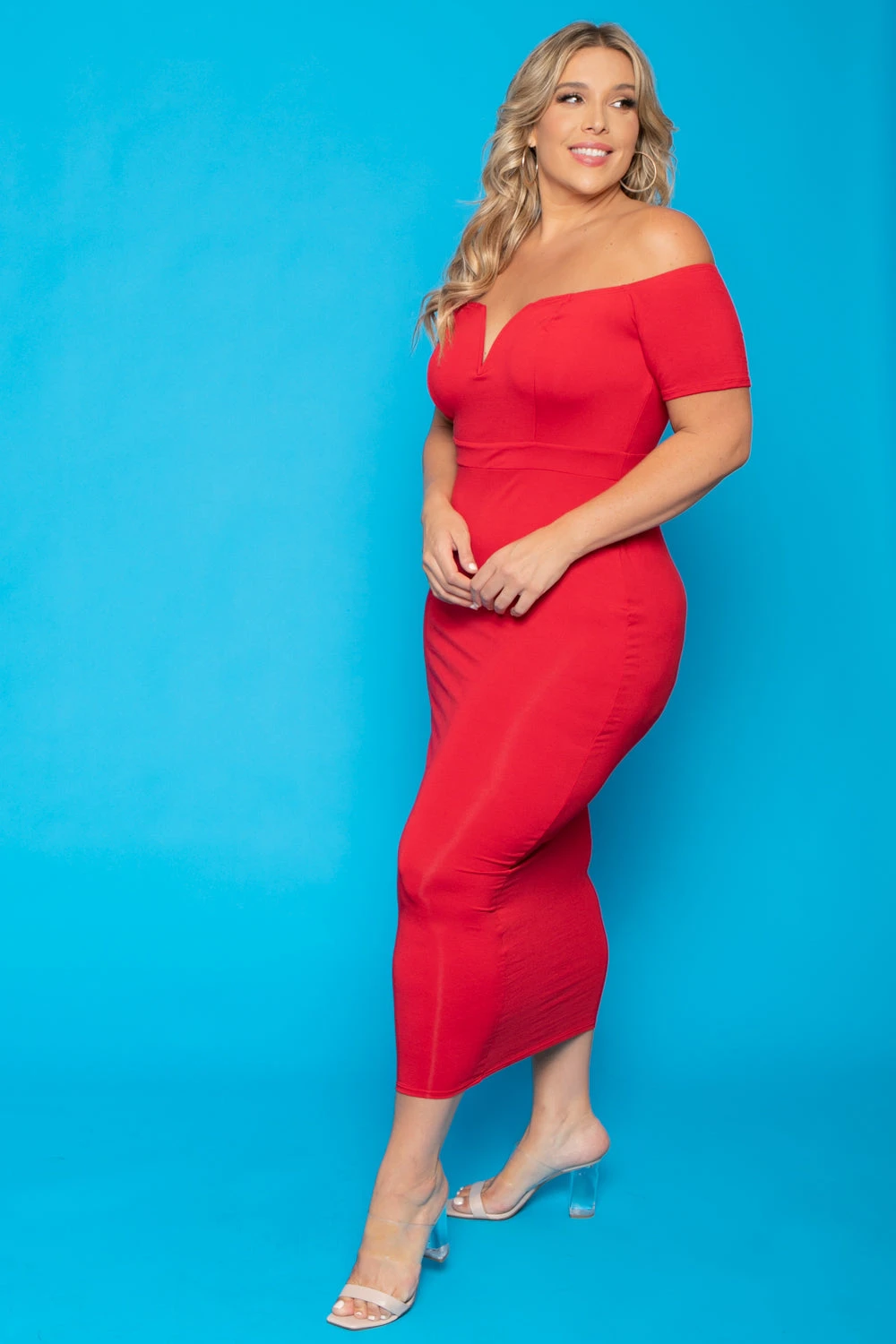 Plus Size Ari Bodycon Dress - Red Plus Size Ari Bodycon Dress - Red -Kitchensuppliesdeal curvy sense dresses plus size ari bodycon dress red 29586635751521
