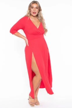 Bluebell Plus Size Aria M-Slit Maxi Dress - Red 5 Bluebell Plus Size Aria M-Slit Maxi Dress - Red -Kitchensuppliesdeal curvy sense dresses plus size aria m slit maxi dress red 29883787739233