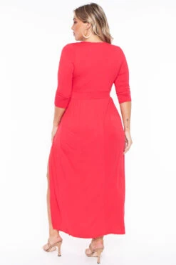Bluebell Plus Size Aria M-Slit Maxi Dress - Red 6 Bluebell Plus Size Aria M-Slit Maxi Dress - Red -Kitchensuppliesdeal curvy sense dresses plus size aria m slit maxi dress red 29883787870305