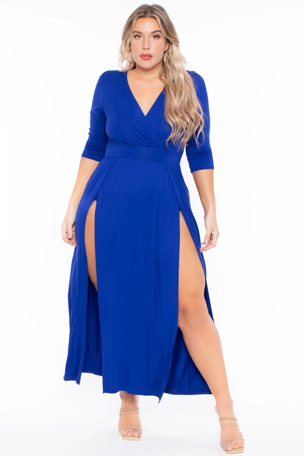 Plus Size Aria M-Slit Maxi Dress - Royal Blue Bluebell Plus Size Aria M-Slit Maxi Dress - Royal Blue -Kitchensuppliesdeal curvy sense dresses plus size aria m slit maxi dress royal blue 29883788132449