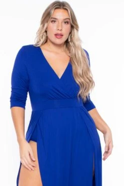 Bluebell Plus Size Aria M-Slit Maxi Dress - Royal Blue 3 Bluebell Plus Size Aria M-Slit Maxi Dress - Royal Blue -Kitchensuppliesdeal curvy sense dresses plus size aria m slit maxi dress royal blue 29883788197985