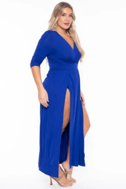 Bluebell Plus Size Aria M-Slit Maxi Dress - Royal Blue 5 Bluebell Plus Size Aria M-Slit Maxi Dress - Royal Blue -Kitchensuppliesdeal curvy sense dresses plus size aria m slit maxi dress royal blue 29885300932705
