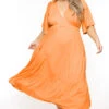 Plus Size Ariella Tiered Maxi Dress - Orange 2 Plus Size Ariella Tiered Maxi Dress - Orange -Kitchensuppliesdeal curvy sense dresses plus size ariella tiered maxi dress orange 31877421924449