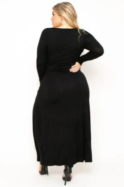 Plus Size Astrid Maxi Dress - Black 4 Plus Size Astrid Maxi Dress - Black -Kitchensuppliesdeal curvy sense dresses plus size astrid maxi dress black 29885428760673
