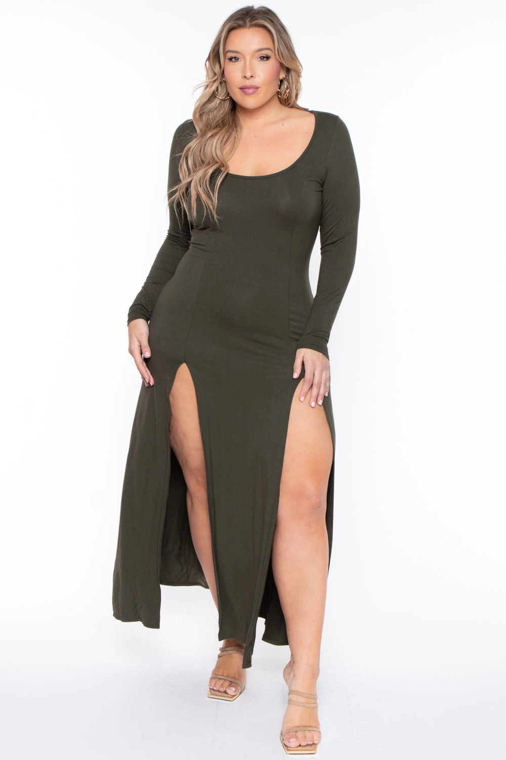 Plus Size Astrid Maxi Dress - Olive Plus Size Astrid Maxi Dress - Olive -Kitchensuppliesdeal curvy sense dresses plus size astrid maxi dress olive 29885429284961