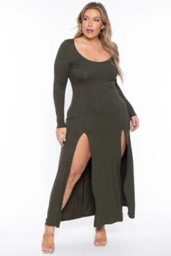 Plus Size Astrid Maxi Dress - Olive 4 Plus Size Astrid Maxi Dress - Olive -Kitchensuppliesdeal curvy sense dresses plus size astrid maxi dress olive 29885444292705