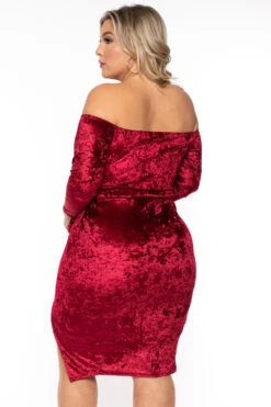 Plus Size Ava Velour Draped Dress- Burgundy 5 Plus Size Ava Velour Draped Dress- Burgundy -Kitchensuppliesdeal curvy sense dresses plus size ava velour draped dress burgundy 31694800158817