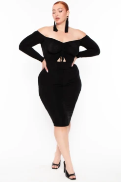 Plus Size Aveline Ruched Dress - Black -Kitchensuppliesdeal curvy sense dresses plus size aveline ruched dress black 29883864121441