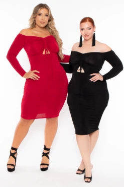 Plus Size Aveline Ruched Dress - Red -Kitchensuppliesdeal curvy sense dresses plus size aveline ruched dress red 29883243921505