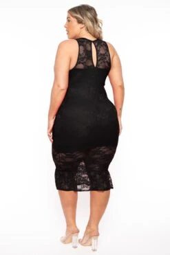 Plus Size Berenice Midi Lace Dress - Black 5 Plus Size Berenice Midi Lace Dress - Black -Kitchensuppliesdeal curvy sense dresses plus size berenice midi lace dress black 31615331860577