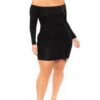 Plus Size Betsy Front Knot Dress - Black -Kitchensuppliesdeal curvy sense dresses plus size betsy front knot dress black 30102733095009