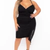 Plus Size Bianca Cami Strap Dress - Black -Kitchensuppliesdeal curvy sense dresses plus size bianca cami strap dress black 29884274671713