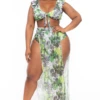 Plus Size Bogota 3 Piece Swimwear Set - Green -Kitchensuppliesdeal curvy sense dresses plus size bogota 3 piece swimwear set green 32222418370657