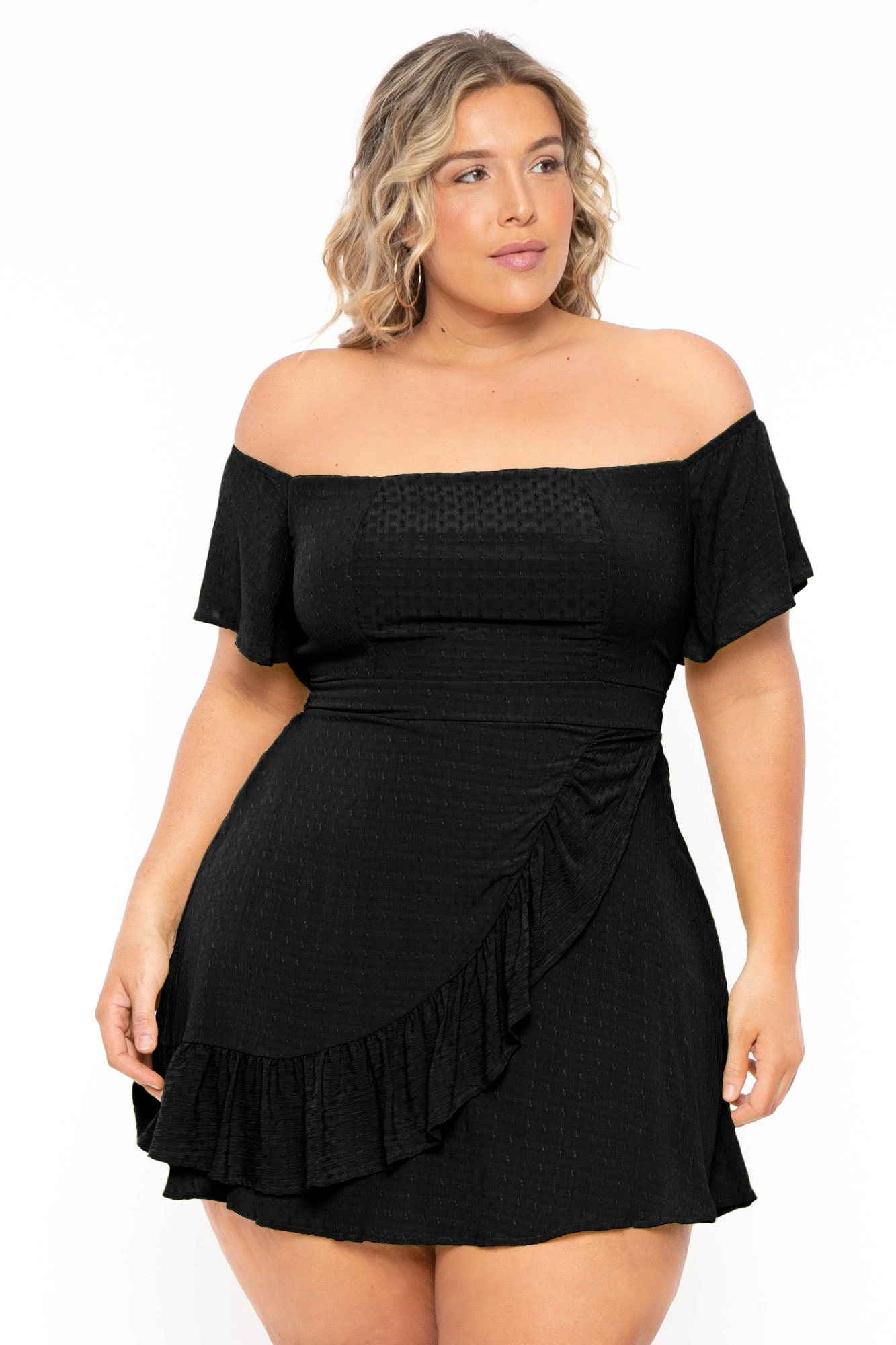 Plus Size Brina Off The shoulder Dress - Black Plus Size Brina Off The Shoulder Dress - Black -Kitchensuppliesdeal curvy sense dresses plus size brina off the shoulder dress black 31638860759137