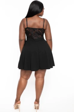 Plus Size Cami Lace Top Dress - Black 6 Plus Size Cami Lace Top Dress - Black -Kitchensuppliesdeal curvy sense dresses plus size cami lace top dress black 32108386123873
