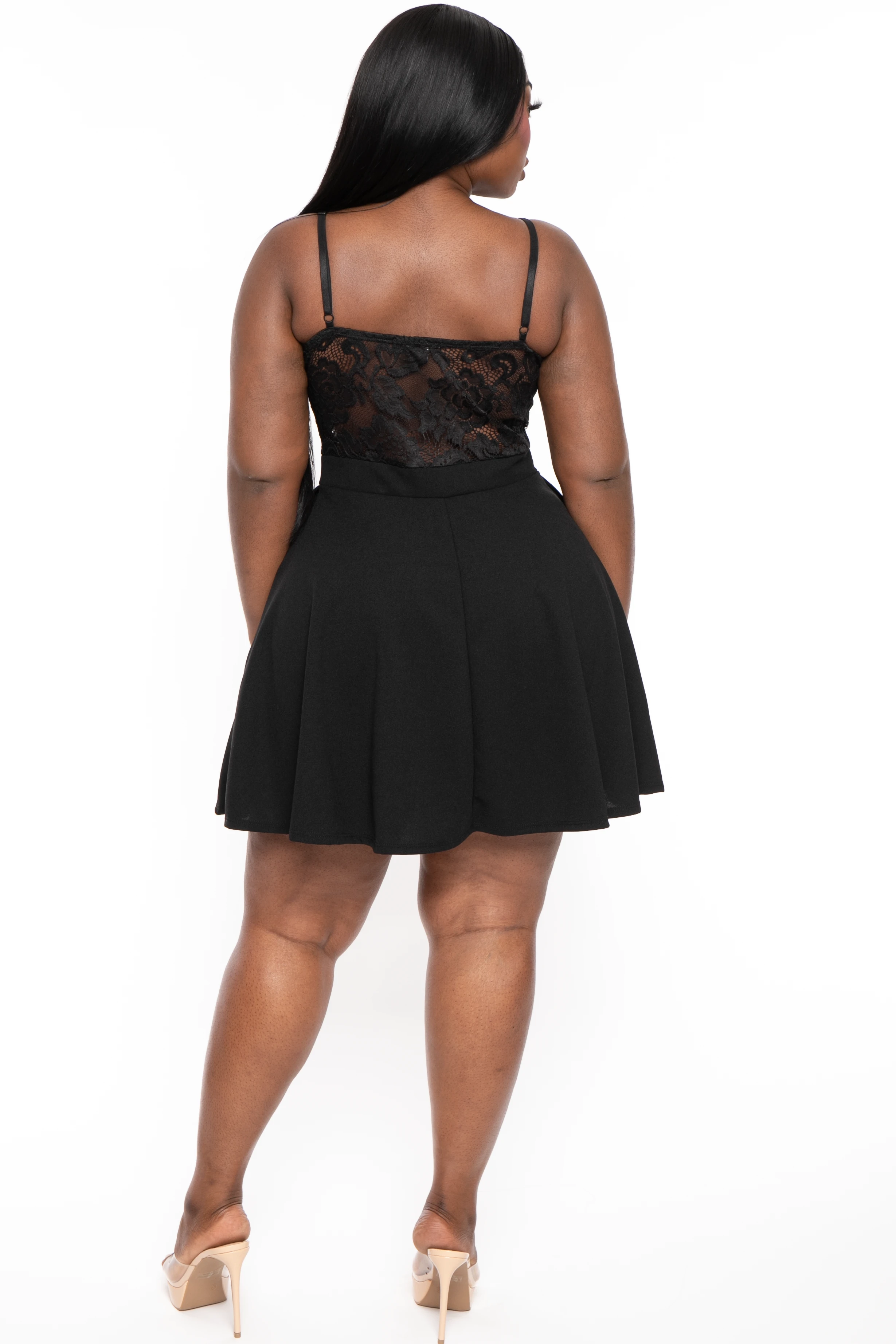 Plus Size Cami Lace Top Dress - Black Plus Size Cami Lace Top Dress - Black -Kitchensuppliesdeal curvy sense dresses plus size cami lace top dress black 32108386123873