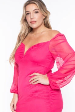 Plus Size Candie Mesh Dress - Pink -Kitchensuppliesdeal curvy sense dresses plus size candie mesh dress pink 29258674176097