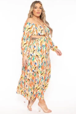 Plus Size Chelzy Maxi Dress - Multi -Kitchensuppliesdeal curvy sense dresses plus size chelzy maxi dress multi 31874940764257