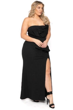 Plus Size Clarise Glitter Maxi Dress - Black -Kitchensuppliesdeal curvy sense dresses plus size clarise glitter maxi dress black 30678010167393