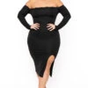 Plus Size Damaris Off The Shoulder Bandage Dress- Black 1 Plus Size Damaris Off The Shoulder Bandage Dress- Black -Kitchensuppliesdeal curvy sense dresses plus size damaris off the shoulder bandage dress black 31534953103457