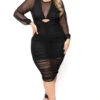 Plus Size Daviana Ruched Midi Dress - Black 1 Plus Size Daviana Ruched Midi Dress - Black -Kitchensuppliesdeal curvy sense dresses plus size daviana ruched midi dress black 30677957116001