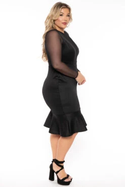 Plus Size Dayanara Midi Dress - Black -Kitchensuppliesdeal curvy sense dresses plus size dayanara midi dress black 30460516434017
